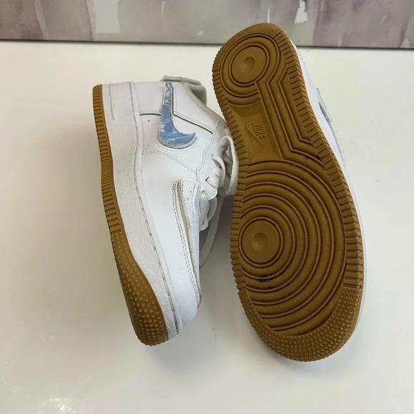 ! AIR FORCE 1 GS 'WHITE BLEACHED CORAL CLOUDS 7 y - Picture 9 of 9